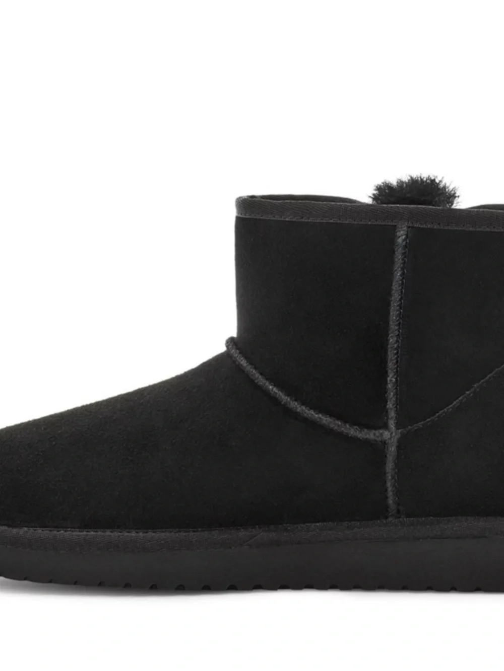 Koolaburra Black Suede Ankle Boot with Bow Accent